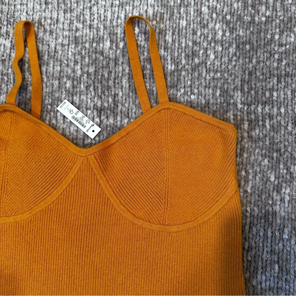 Madewell Corset-Detail Crop Sweater Tank NWT - Picture 3 of 7